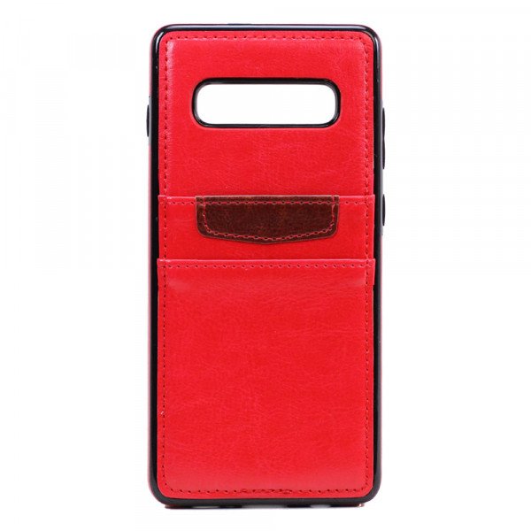 Wholesale Galaxy S10e Leather Style Credit Card Case (Red)